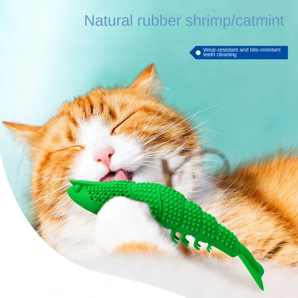 Cleaning Stick Rubber Clean Teeth Pet Toy Reusable Healthy Cat Toothbrush Wear-resistant Soft Cat Supplies Bump Design Cat Toys