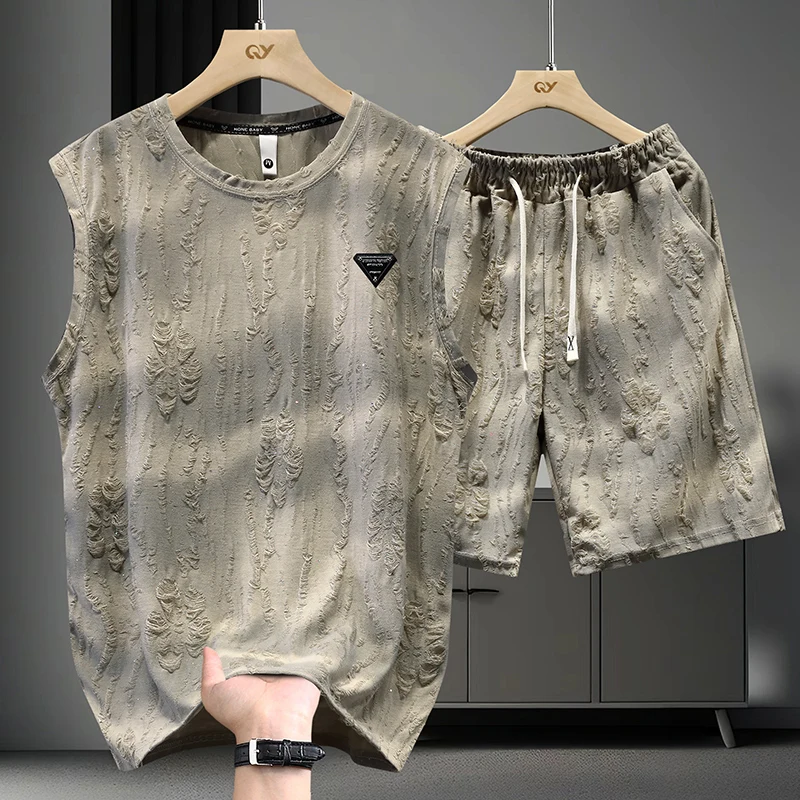 

(T-shirt+Shorts) 2026 Summer Style sets Men's High Quality Comfortable Breathable Fashion Trend Loose Casual Sleeve Suit men
