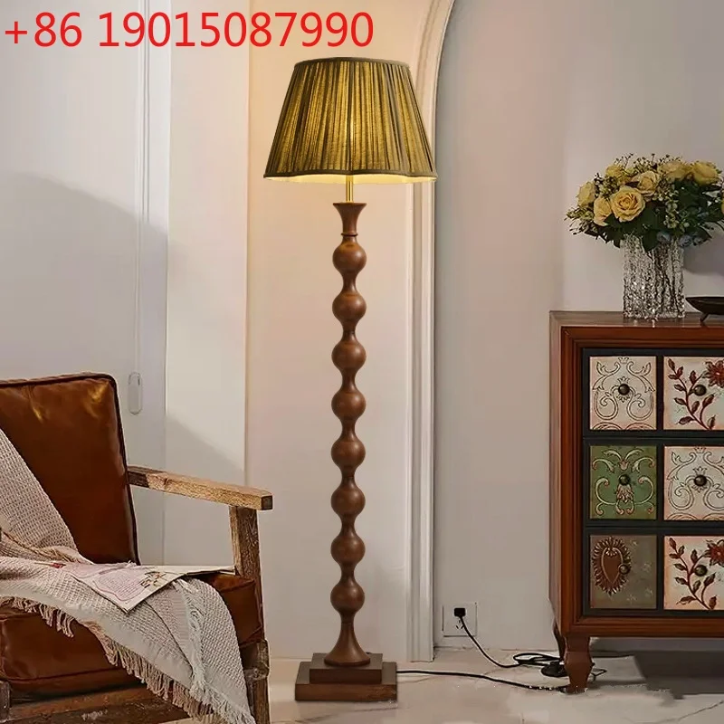 

LED Luxury European Floor Lamp Retro Living Room Sofa High-End Feeling Medieval Wabi Sabi Style Vertical Decorative Lighting