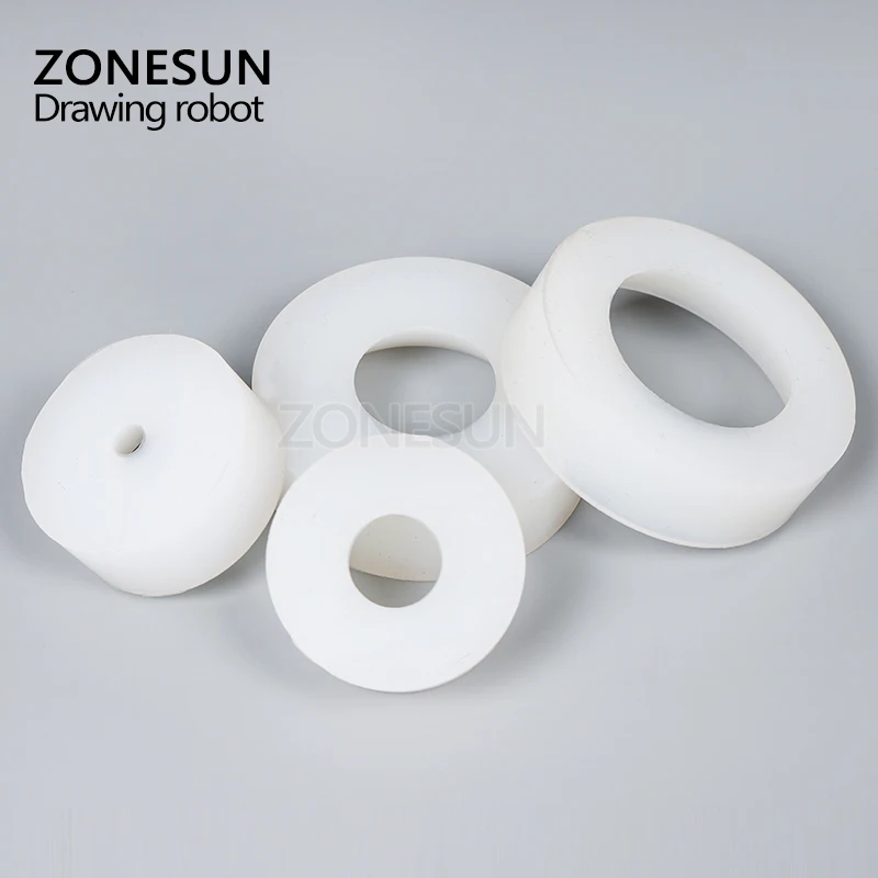 ZONESUN  Cap Screwing Chuck Bottle Cap Adoptor Of Capping Machine Silicone Rubber Ring