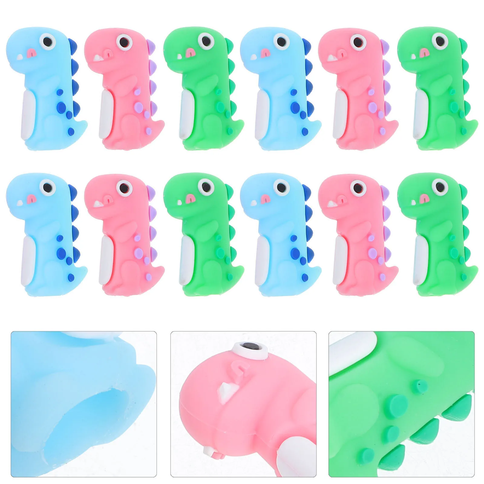 

12Pcs Animal Pencil Cap Silicone Pencil Top Soft Cute Pen Charm Classroom Rewards Prize Supplies Cute School Supplies