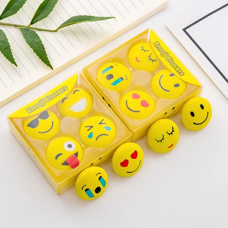 Facial Expressions Boxed Eraser Student Stationery 1PC