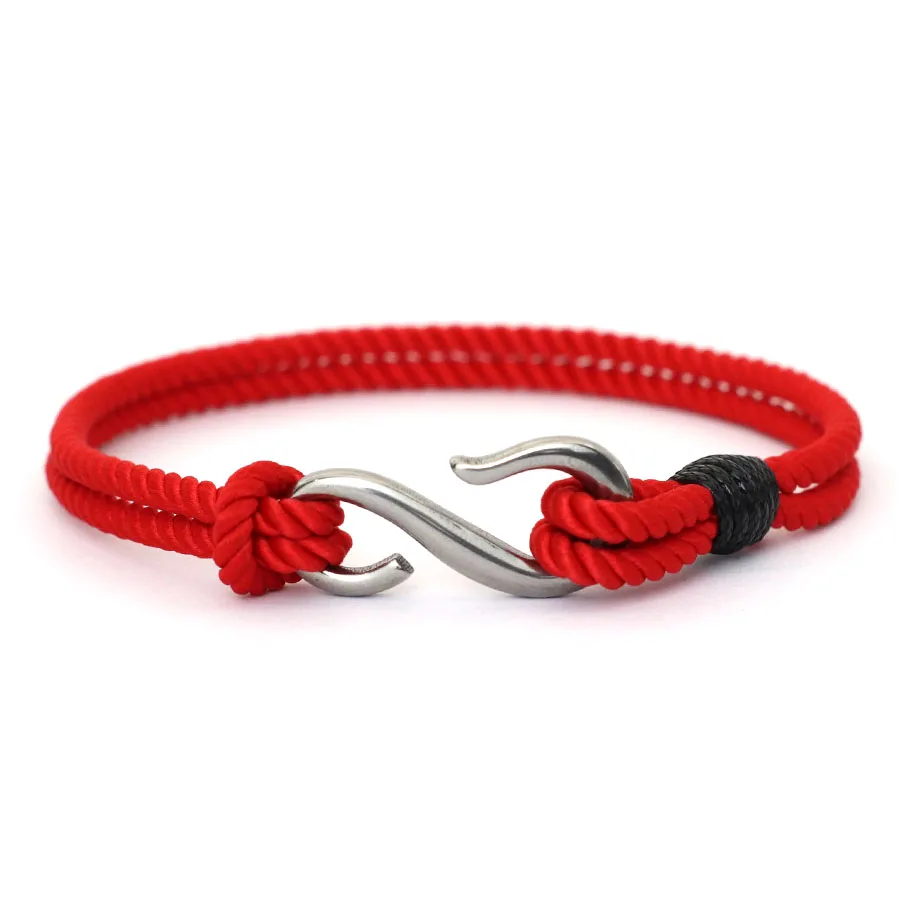 New Design 3mm Thin String Bracelet For Men Handmade Unfading Nautical Wrap Rope Braslet Lucky Red Thread Braclet Pulseria Homme