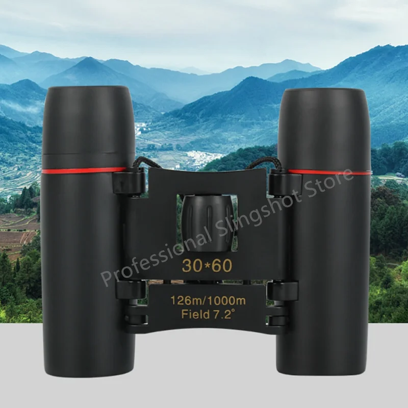 30X60 Dual HD IPX4 Waterproof FMC Coating Portable Folding High Power Telescope Concert Hunting Sports Competition