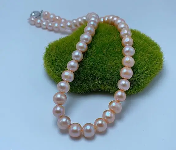 

Handmade Natural Authentic 7-8-9-10mm white pearl jewelry necklace