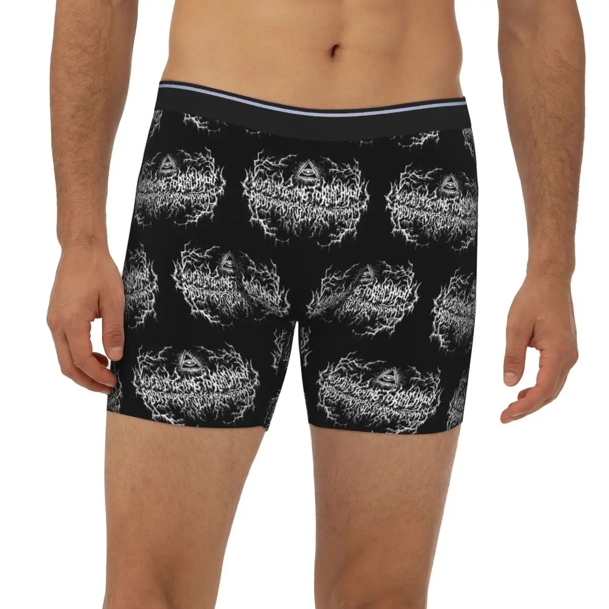 

We've Been Trying To Reach You About Your Car's Extended Warranty Death Metal Logo Длинные трусы-боксеры Короткое мужское нижнее белье