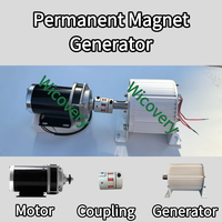 Home appliance Generator 10KW 20KW 30KW Low Speed 230V 240V 380V 3 Phase Gearless Permanent Magnet AC Alternators With DC Motor