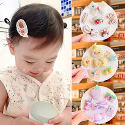 6 Pcs/Set Baby Girls Cute Sweet Cartoon Bowknot Animals Hair Clips Lovely Kids Barrettes Hairpins Children Mini Hair Accessories