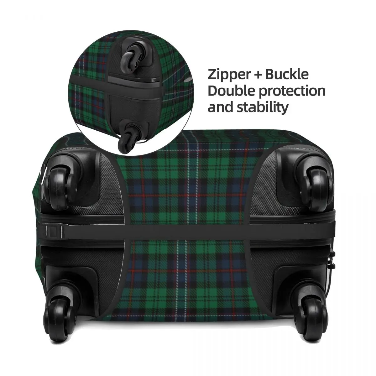 Scottish National Tartan Viagem Bagagem Dust Proof Capa, Gingham Plaid Suitcase Protector, Fit Popular, 18-32"