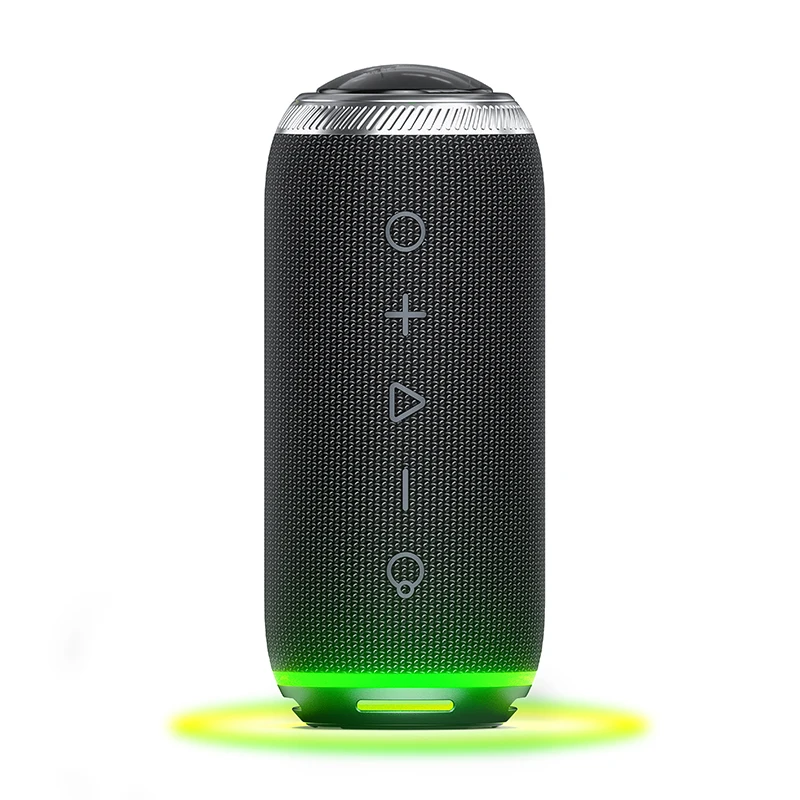 Rockmia EBS-616 Portable Powerful 16w Bass Speaker Bluetooth 5.3 Colorful RGB Light Fabric Mesh  Wireless Audio Boombox