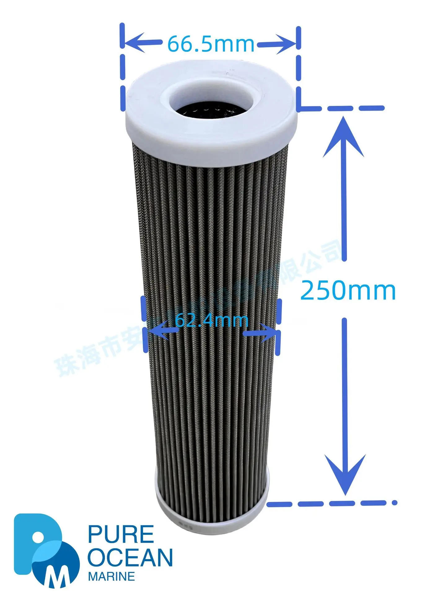 Zeewaterfilterelement van roestvrij staal