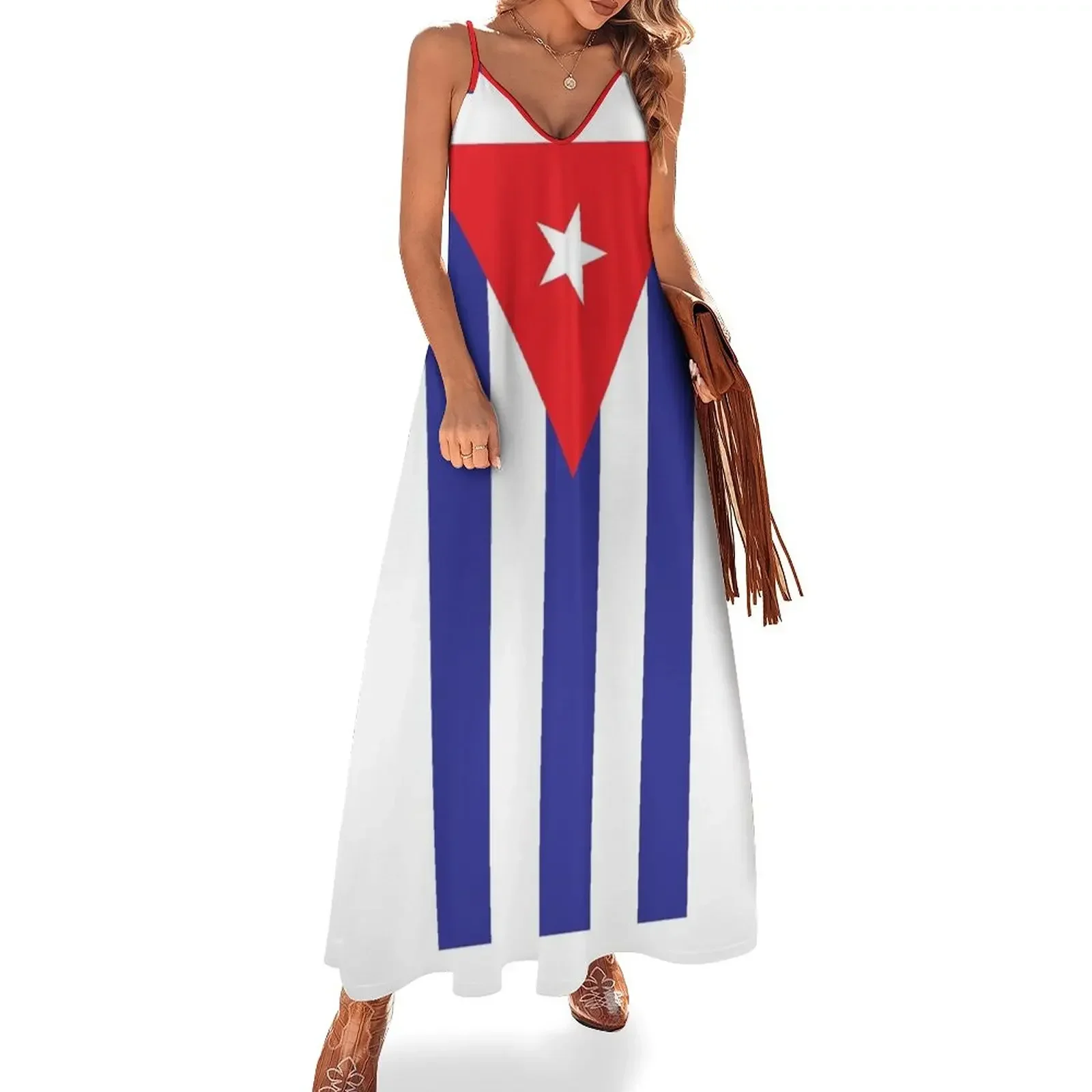 Cuban Flag Sleeveless Dress dress korean style luxury evening dresses 2024 ladies dresses for women 2024