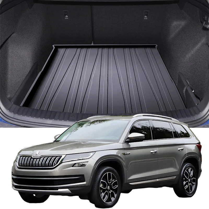 Upgrade TPE Car Rear Trunk Mats Storage Pads Cargo Tray Dustproof Waterproof Protecion Cushion For SKODA KODIAQ 2017-2022