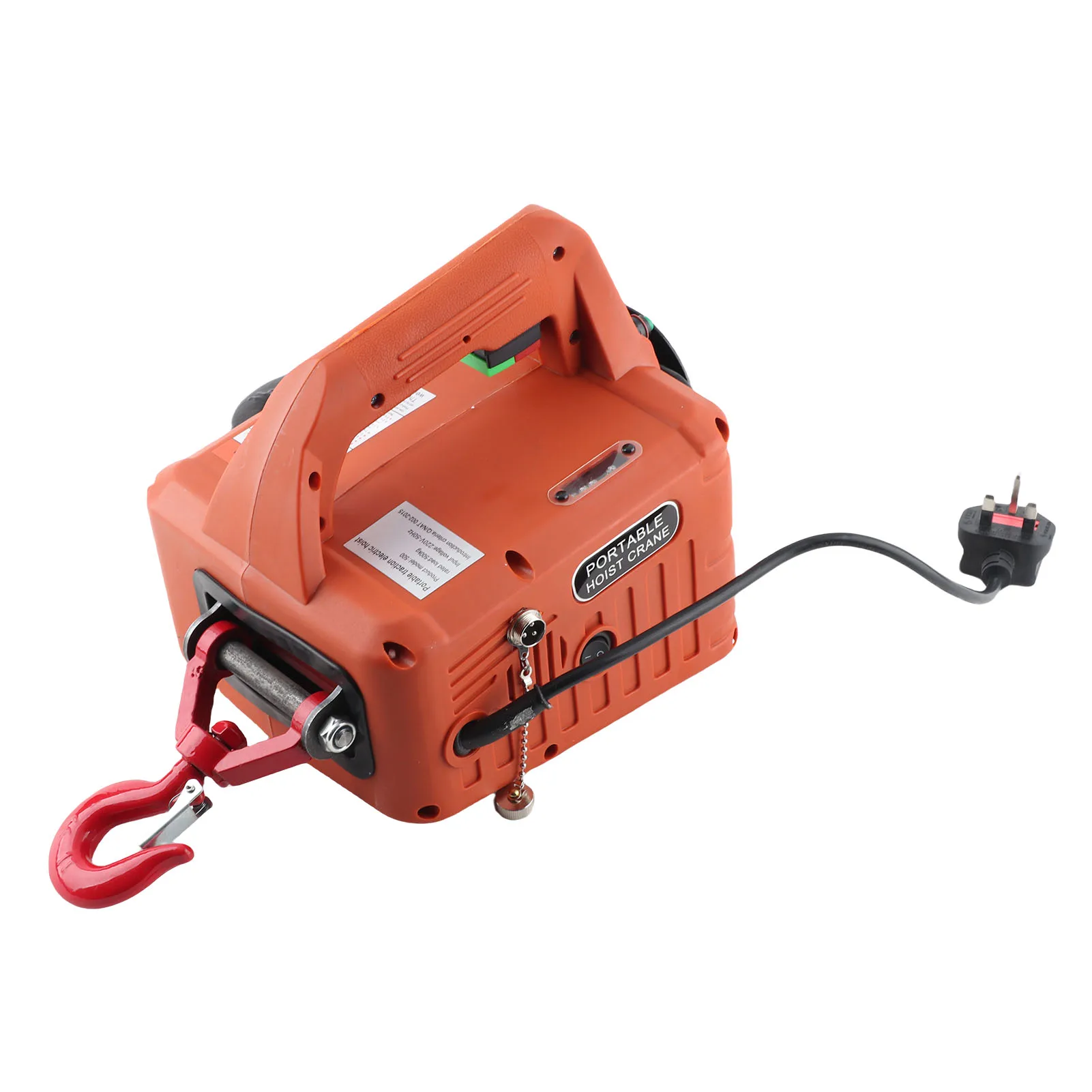 رافعة كهربائية محمولة رافعة ونش كهربائية مع جهاز تحكم عن بعد سعة 500 كجم 7.6 متر أقصى ارتفاع الرفع 1500 وات #4