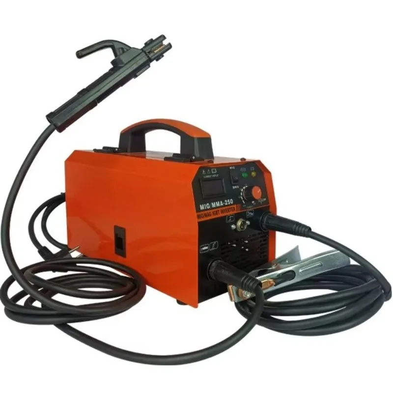 Gas shielded welding machine 2 in 1 portable MMA/MIG 250A arc IGBT inverter AC airless secondary welding welding machine