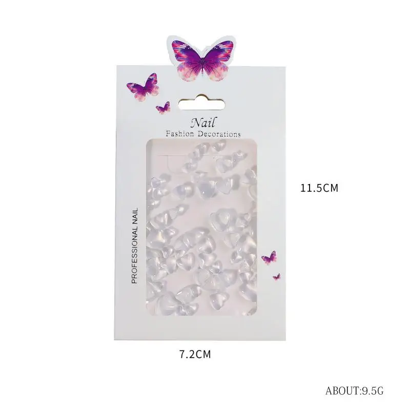 เล็บเรซิ่นรูปหัวใจเปลี่ยนสีได้น่ารักทันสมัยเครื่องประดับเล็บไวแสงยูวีที่นิยมอุปกรณ์ตกแต่งเล็บ