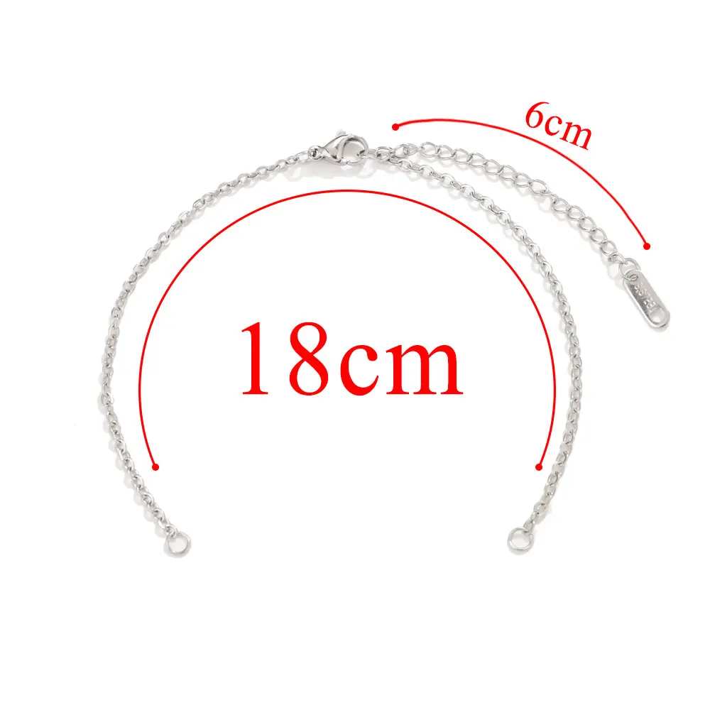 5pcs Stainless Steel Adjustable Bracelet Chains for DIY Jewellery Making