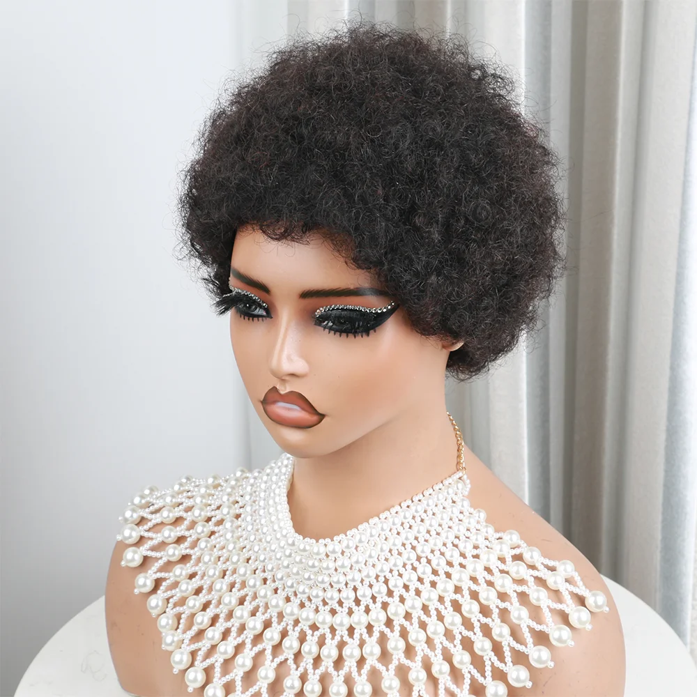 Afro Wigs for Women Afro Curly Wig for Daily Party Use Soft Natural Looking High Temperature Fiber Human Hair Afro Puff Wig