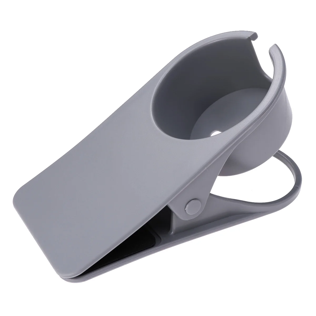 

Cup Holder Clip Table Bottle Stand Coffee Mug Saucer Desk Grey Drinking Office Organizer ABS Strong Clamp USB Slot Bathroom