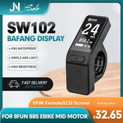 BaFang SW102 Display 24V 36V 48V 5PIN Female Electric Smart Bicycle For BAFANG BBS Series Motor Conversion kit UART Protocol
