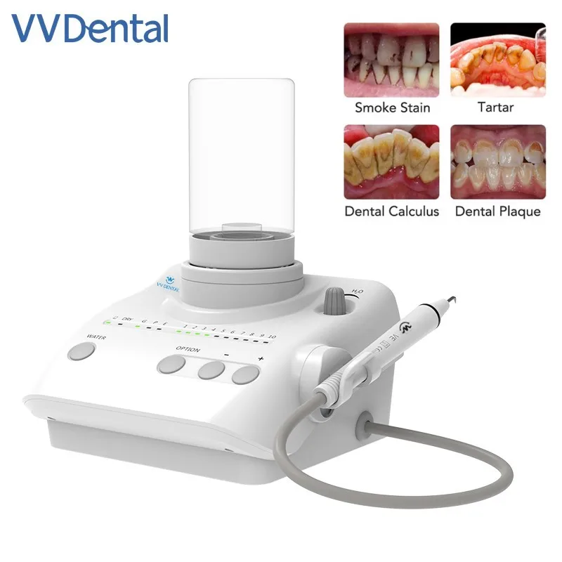 

VV Dental Ultrasonic Scaler Teeth whitening Machine Endo Scaling Teeth with Water Bottle for Detachable Handpiece