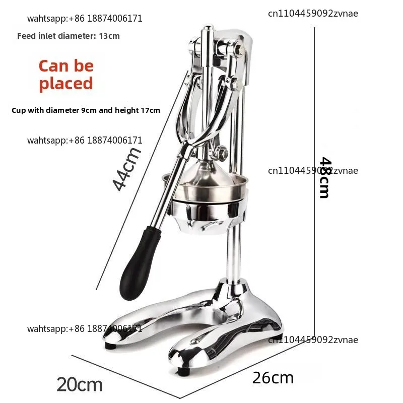 Stainless steel manual juicer Commercial three-dimensional juicer Orange juice hand juicer Multi-function for stall