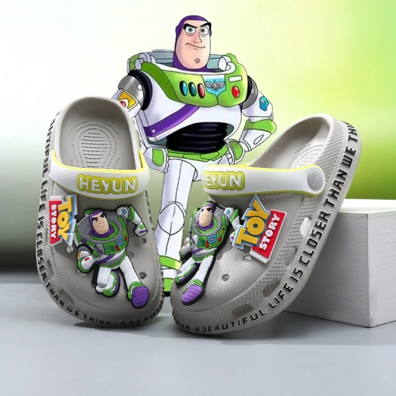 Cute Buzz Lightyear Non-Slip Slippers Summer 2026 New Indoor/Outdoor Beach Shoes, Soft, Cushioned Durable Cartoon Slippers