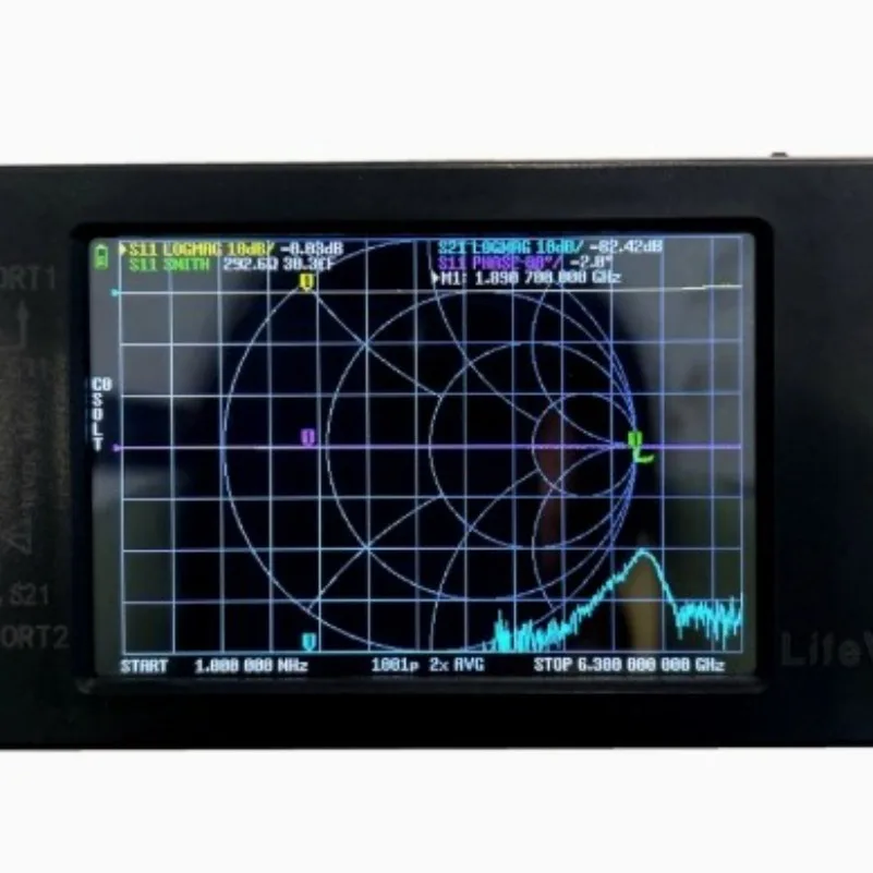 LiteVNA62 LiteVNA64 Vector Network Analyzer 2.8/4 Inch Screen 50KHz-6.3GHz Portable Antenna Analyzer