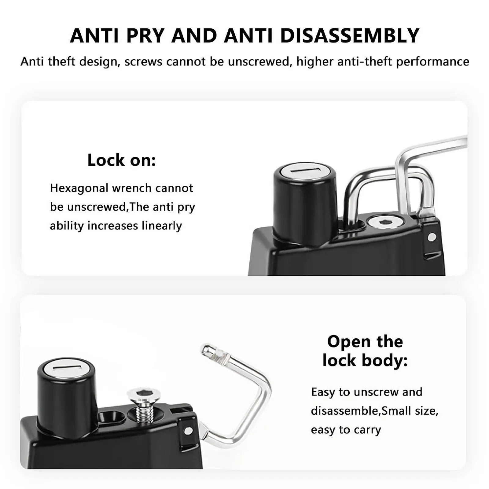 

Замок для мотоциклетного шлема, простой в установке противоугонный замок, аксессуары для мотоциклов, защитный замок для Honda Rebel 250 300 500