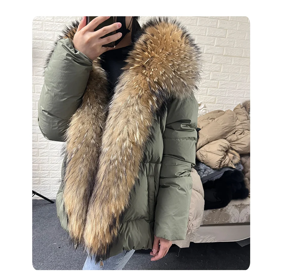 2026 MAOMAOKONG White Duck Down Jacket Winter Women