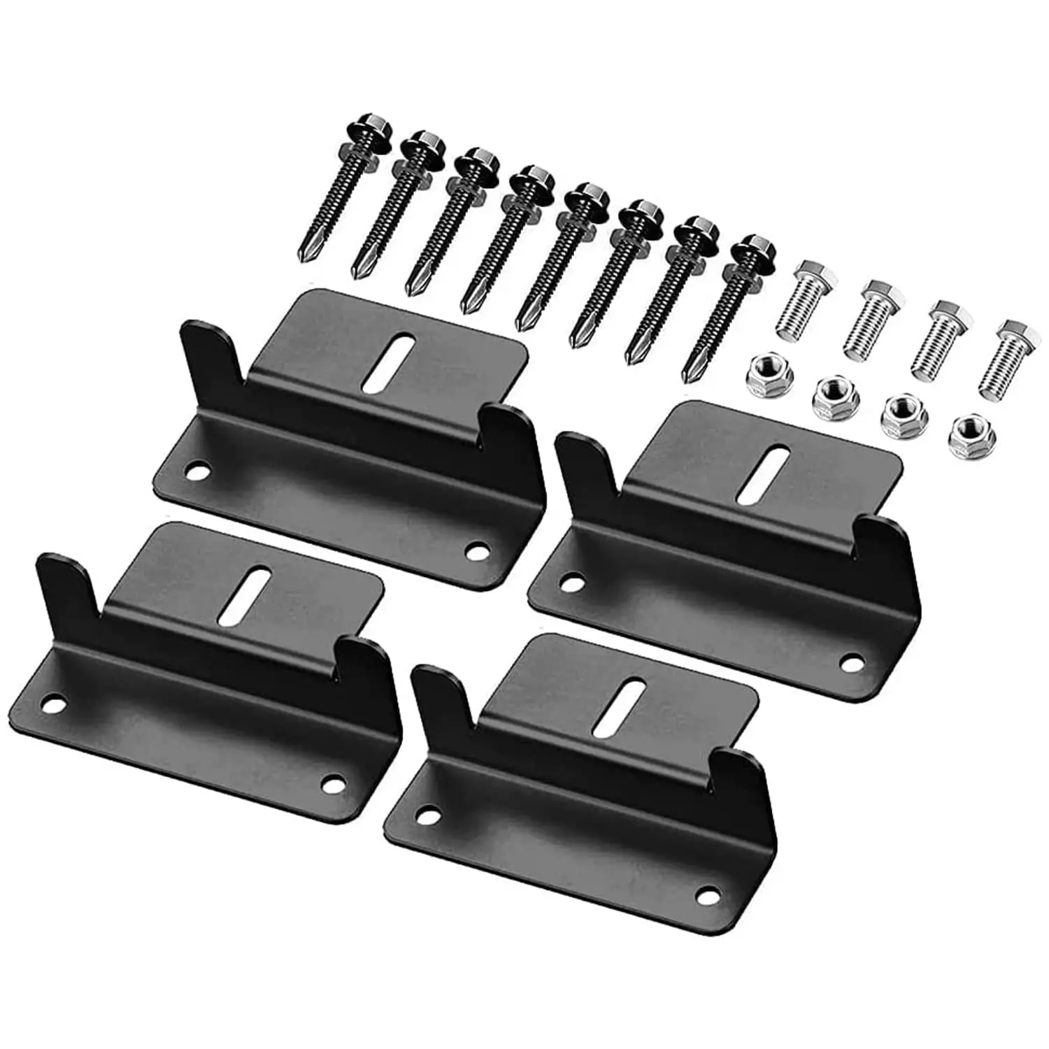 4 Units Solar Panel Mounting Bracket Kits PV Panel Roof Solar Panel Aluminum Mounting Z Type Bracket For Car Boat RV Yacht