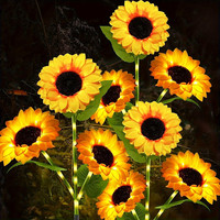 LED Solar Sunflower Outdoor Lawn Light Garden Yard Lawn Night Lamp Landscape Garden Home 2025 Ramadan Wedding Decorations