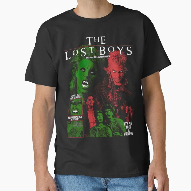 

The Lost Boys Movie (1987) Horror movie Sacry halloween gift t shirt Large size Tops 100% cotton vampire worn print Clothes