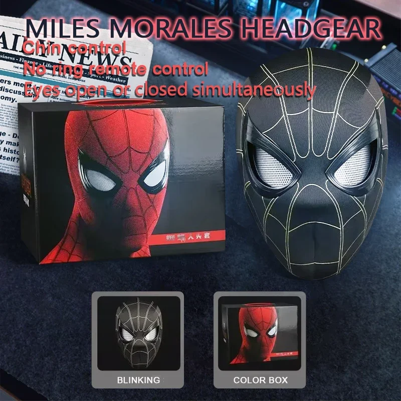 New Spider-man:no Way Home Spider Man Mask Luxury Helmet Rechargeable Remote Eyes Movable Mask Cosplay Decoration Gift Toys