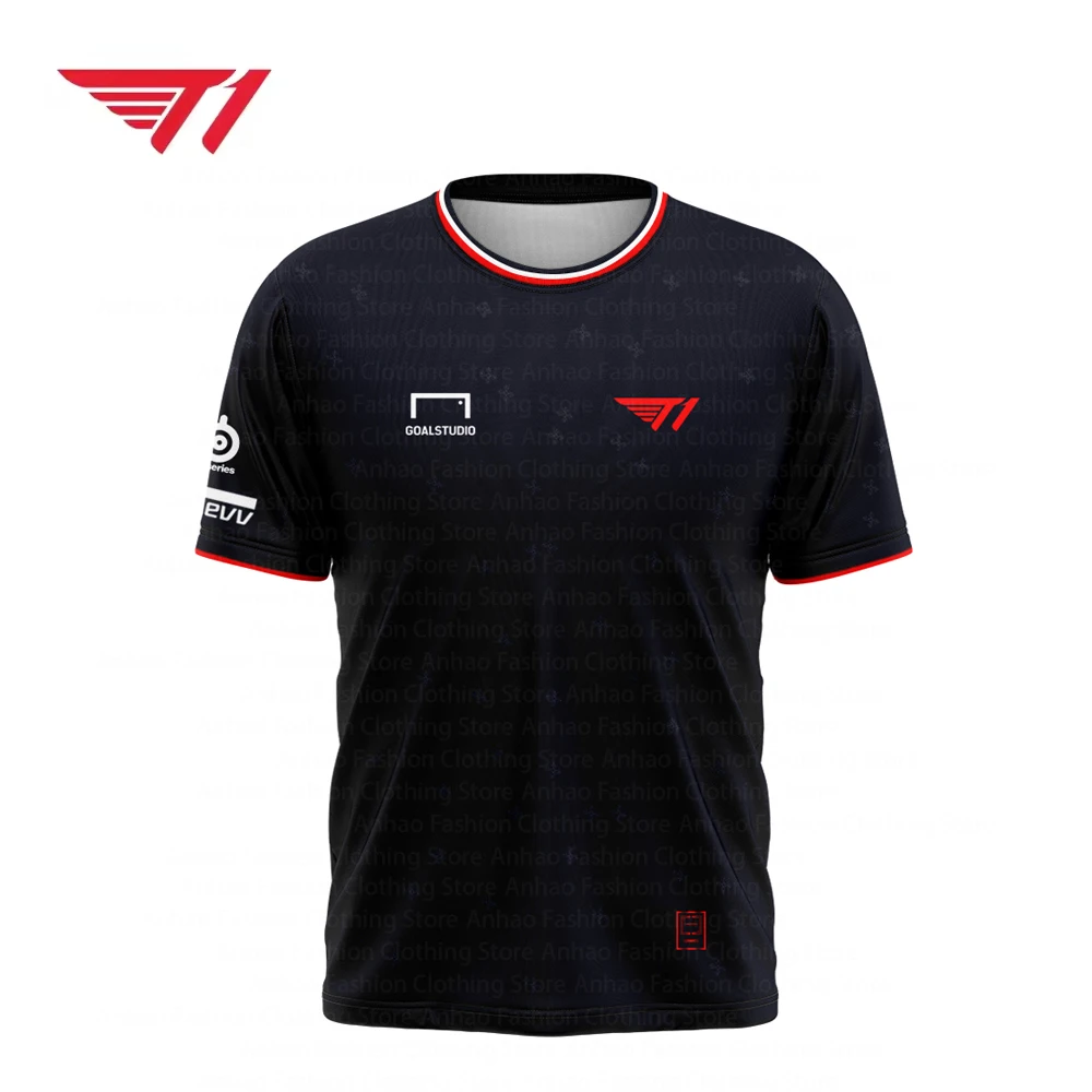 2025 جديد SKT T1 جامعة الأساطير فريق الرياضات الإلكترونية عدة MSI مباراة فاكر الرجال والنساء تي شيرت كبير تنفس #1