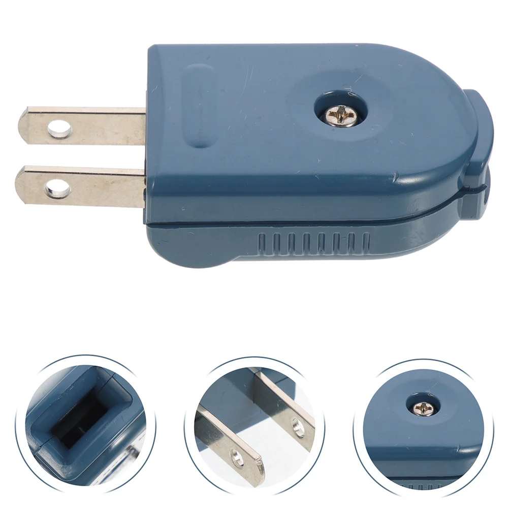 

4Pcs Extension Cord Plug Replacement 10A 125V 2 Prong Male Plug End for Industrial Power Tools and Home Use Electric Plugs