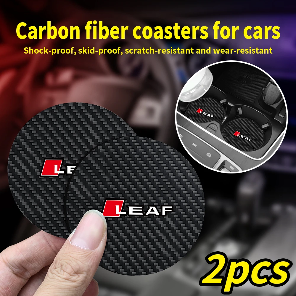 Car Cup Coaster Leather Waterproof Non-Slip Anti-overflow For Nissna LEAF PULSAR QASHQAI ROGUE SENTRA SYLPHY TEANA TIIDA XTRAIL