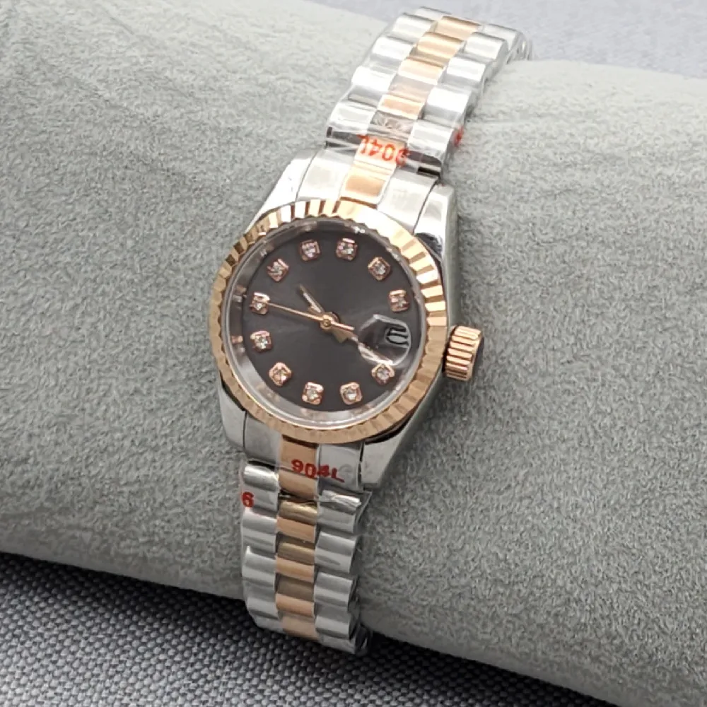 39mm 26mm Dogtooth Ring Log Style Couple Sapphire Glass Stainless Steel Watch NH35 NH05 Automatic Movement