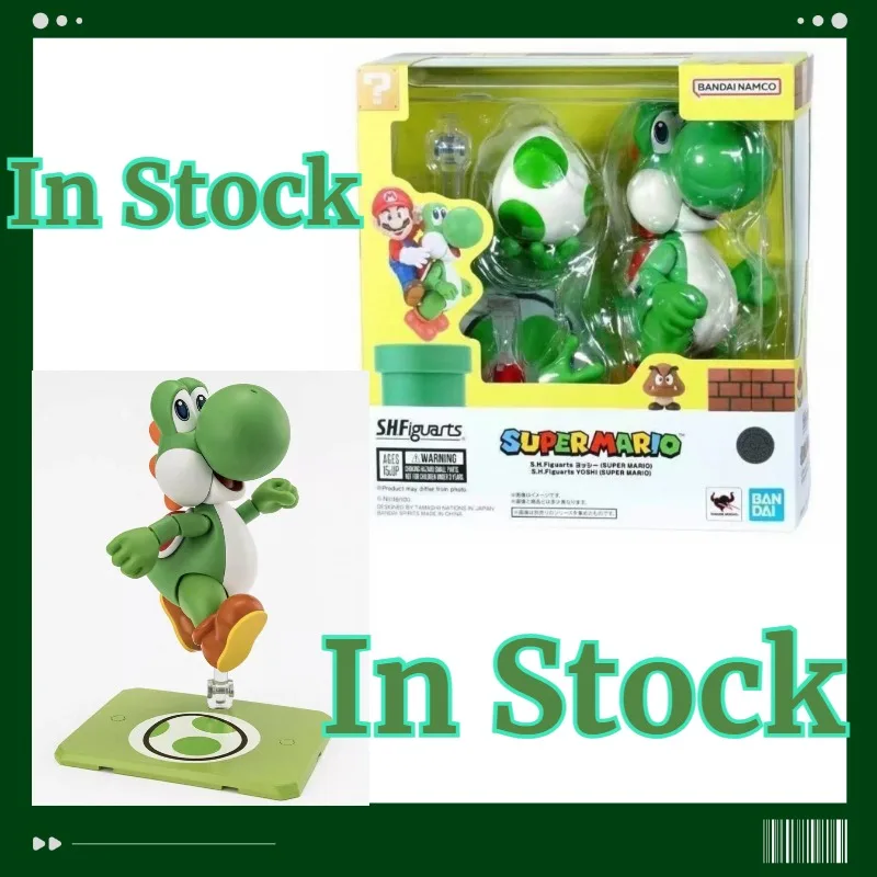 

In Stock Bandai Super Mario Model Kit S.H.Figuarts Yoshi Action Figures Desktop Decoration Model Toys Anime Characters