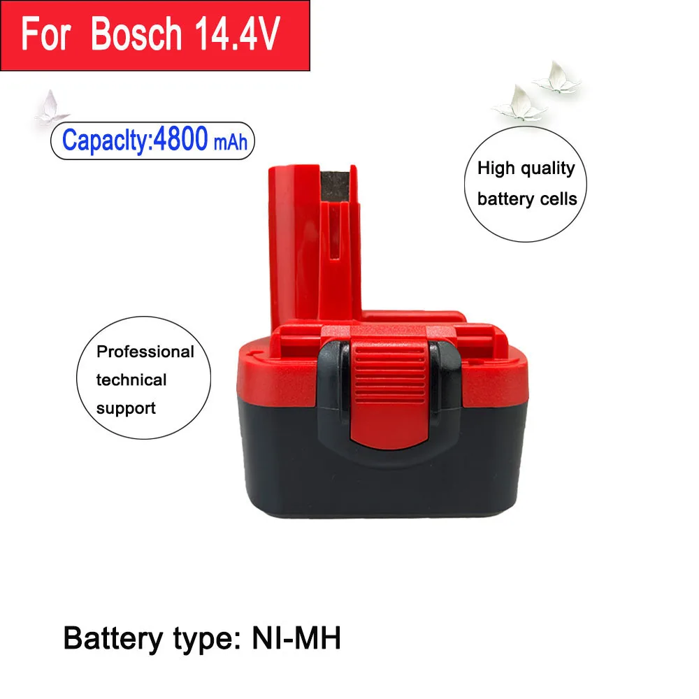 

14.4V 4800mAh Rechargeable Battery For Bosch BAT038 BAT040 BAT140 BAT159 BAT041 3660K NI-MH PSR GSR GWS GHO Tool Battery