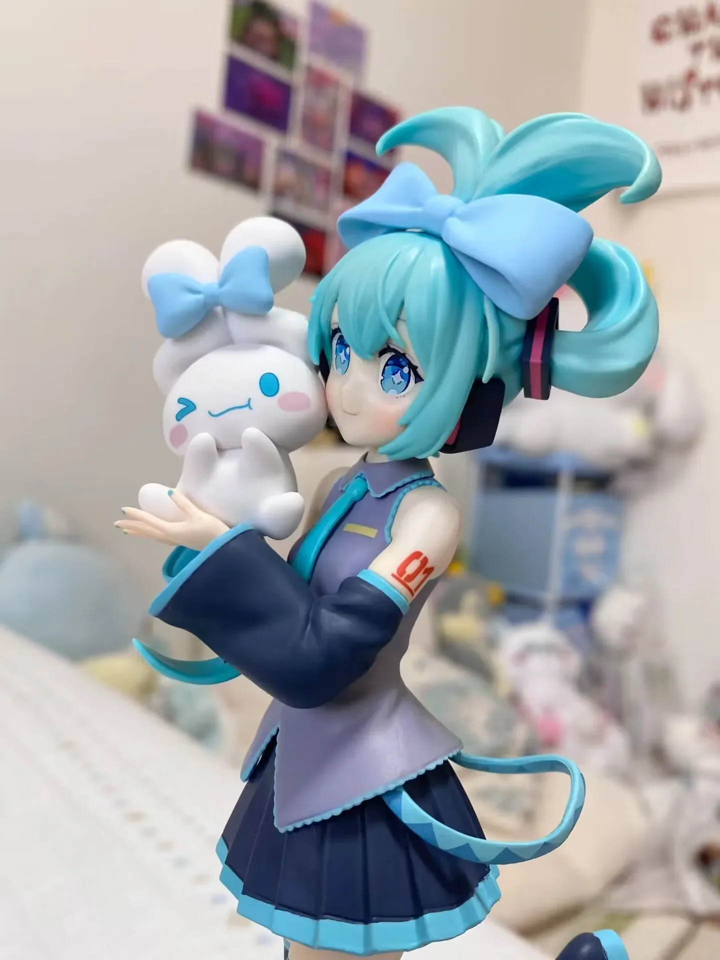 Genuine Sega Hatsune Miku Cinnamoroll Anime Peripheral Collectible Models Garage Kit Decorative Decorations Children Kawaii Gift