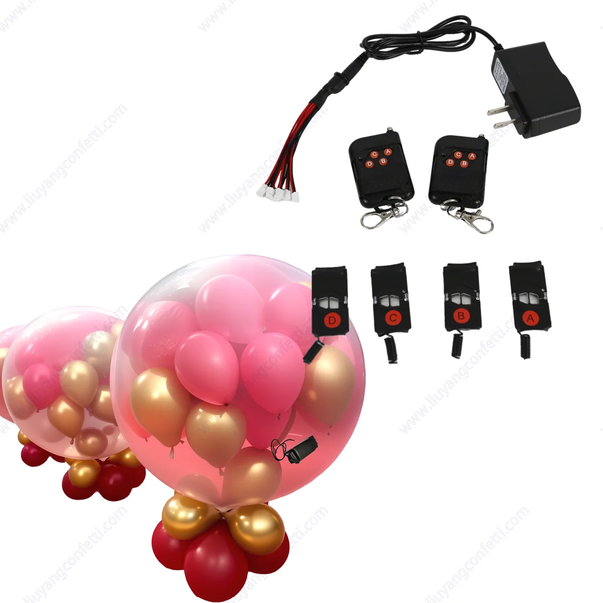 원격 제어 풍선 키트 폭발 블래스터 머신 포퍼 웨딩 생일 결혼 무대 폭발기 성별 공개 파티 신부