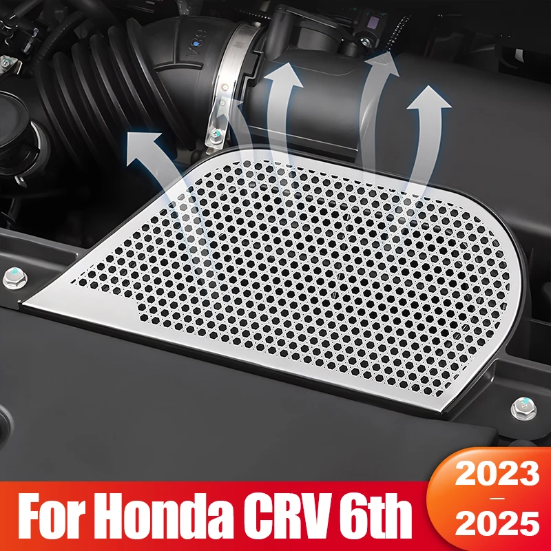 

For Honda CR-V CRV 6th Gen 2023 2024 2025 Stainless Steel Car Gasoline Engine Air Inlet Intake Protective Cover Accessories