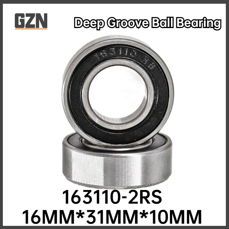 2/4PCS 16*31*10 Deep Groove Ball 163110-2RS Bicycle Mountain Bike Axle High Bearing Inner Diameter 16mm Outer Diameter 31mm