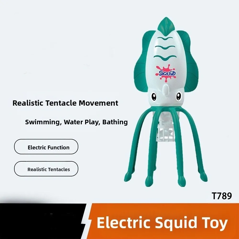 Simulation Design Electric Squid Toy Anti True Cartoon Style Swimming Pool Toy Playing Battery Powered Squid Interactive Toy
