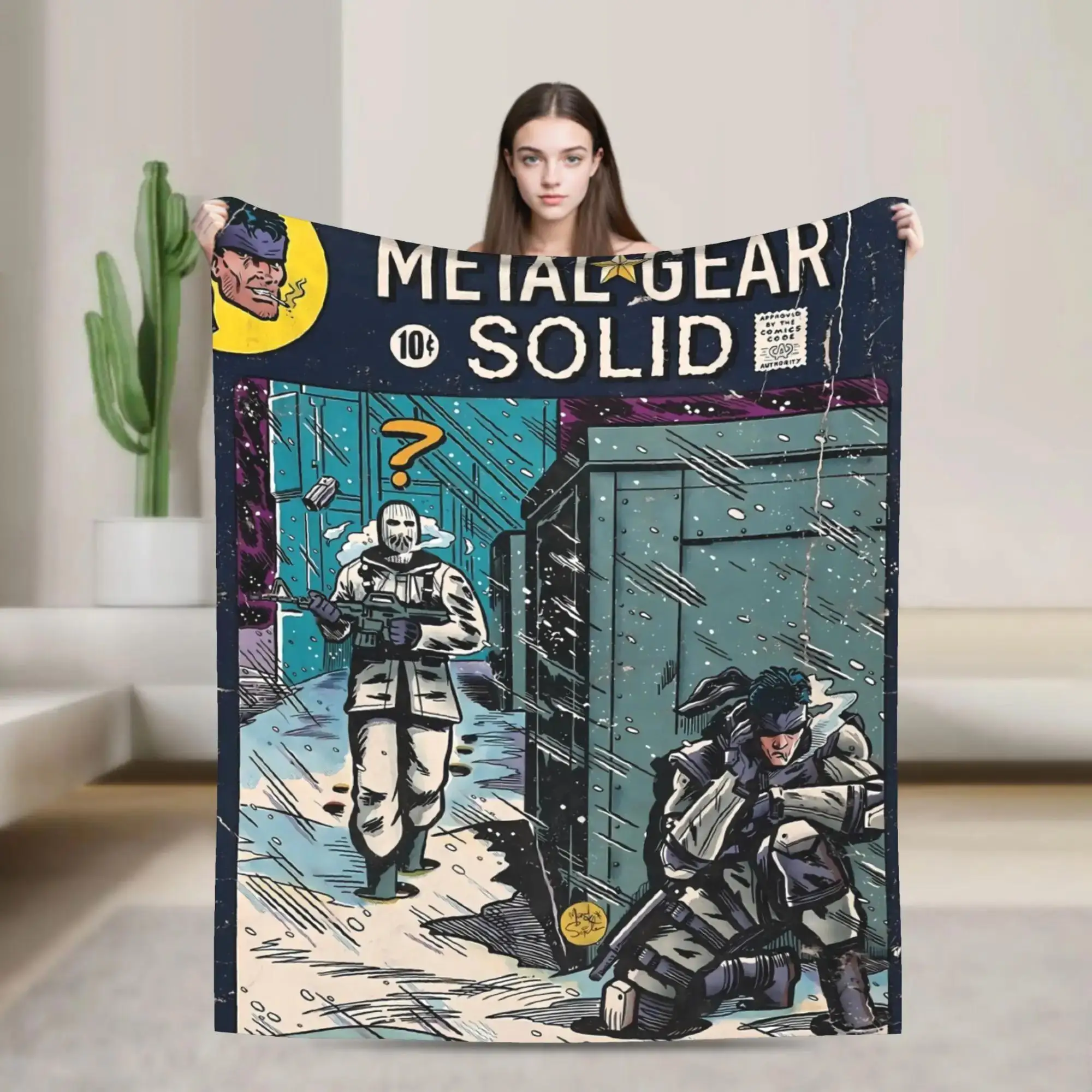 

Metal Gear Solid Game Blanket Flannel Throw for Bedroom Soft Warm Custom Quality Bedspread Gift
