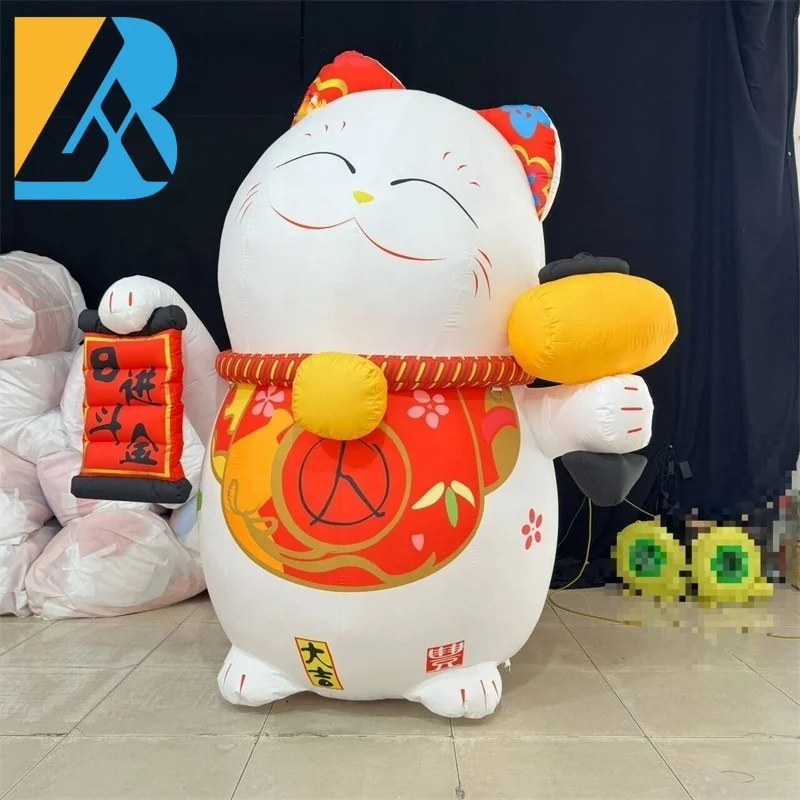 

Custom Blow up Inflatables Giant Inflatable Lucky Cat Mascot for Birthday Backstage Decorations Toys