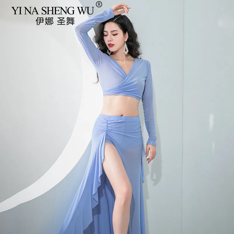 جديد أزياء الرقص الشرقي النساء ممارسة الرقص الشرقي الملابس أزياء الرقص الشرقي فريق الرقص 2 قطعة مجموعة للنساء المرحلة الزي