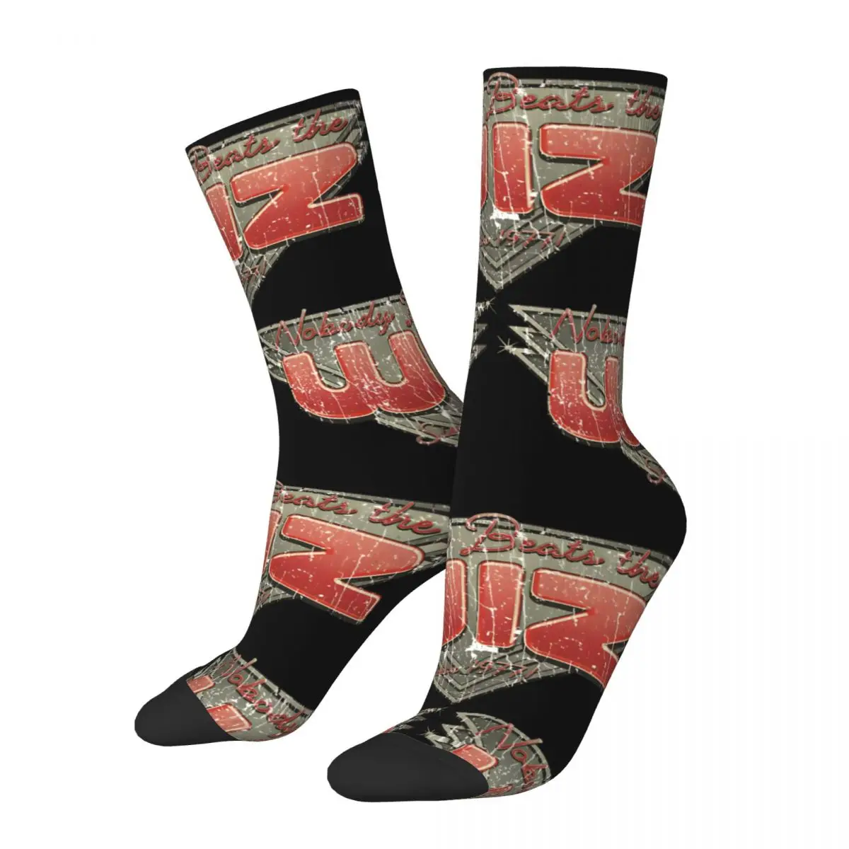 Hip Hop Vintage Nobody Beats The Wiz 1977 Crazy Men's compression Socks Unisex The Wiz Street Style Seamless Printed Funny