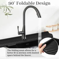 24/29.5inch Faucet Drain Pad Kitchen Household Anti-Splash Non-Slip Faucet Pad Dry Foldable Washing Countertop Soap Non-Slip Pad 2